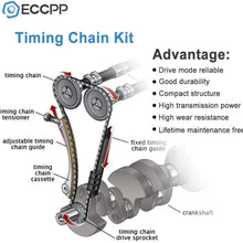 ECCPP Engine Timing Chain Kit Guide Tensioner Sprocket fits for Buick Chevy GMC Pontiac Saab Saturn 2.0L 2.2L 2.4L L4 12680750 9-4201S 9-4201SX