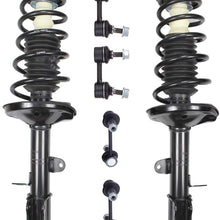 HUBDEPOT 6PC Rear Strut Spring Assembly Stabilizer Bar Link Kit Fit for 1998-2002 Chevrolet Prizm 1993-1997 Geo Prizm 1993-2002 for for TOYOTA Corolla [US Stock]