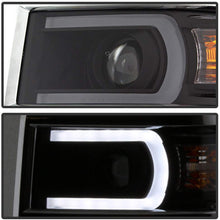 ACANII - For Black 2014-2015 Chevy Silverado 1500 LED DRL [Light Tube] Projector Headlights Driver + Passenger Side