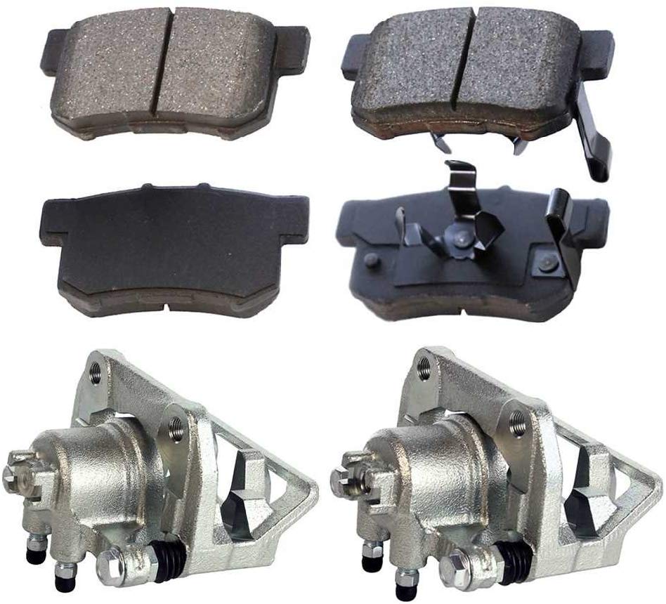 Prime Choice Auto Parts SCD1086-BC30304PR Rear Brake Calipers and Ceramic Brake Pads