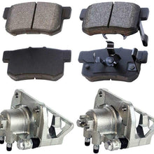 Prime Choice Auto Parts SCD1086-BC30304PR Rear Brake Calipers and Ceramic Brake Pads