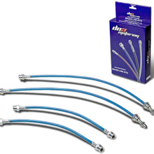 Replacement for Mazda RX-7 Stainless Steel Hose Brake Line Set (Blue) -Rear Drum FB 12A (Blue)