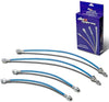 Replacement for Mazda RX-7 Stainless Steel Hose Brake Line Set (Blue) -Rear Drum FB 12A (Blue)