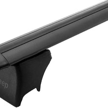 ROKIOTOEX Roof Rack Crossbars Roof Rail Cross Bars Fit 2006 2007 2008 2009 2010 Jeep Compass Rooftop Side Rails Cargo Bag Luggage Carrier Aluminum Black