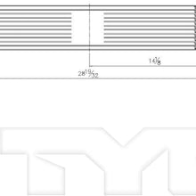 TYC 19081 DODGE JOURNEY Replacement External Transmission Oil Cooler, 1 Pack