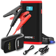 Jump Starter (Up to 4.5L Gas,2.5L Diesel Engines) Car Battery Jump Starter and Auto Battery Booster for 12V Vehicle and Emergency Jump Start Battery Pack with USB Port and LED Flashlight - Red