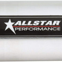 Allstar ALL92041 Clear 7-3/4" Long x 2-1/2" Diameter In-Line Style Anodized Aluminum Oil Filter with 12AN Male Inlet/Outlet