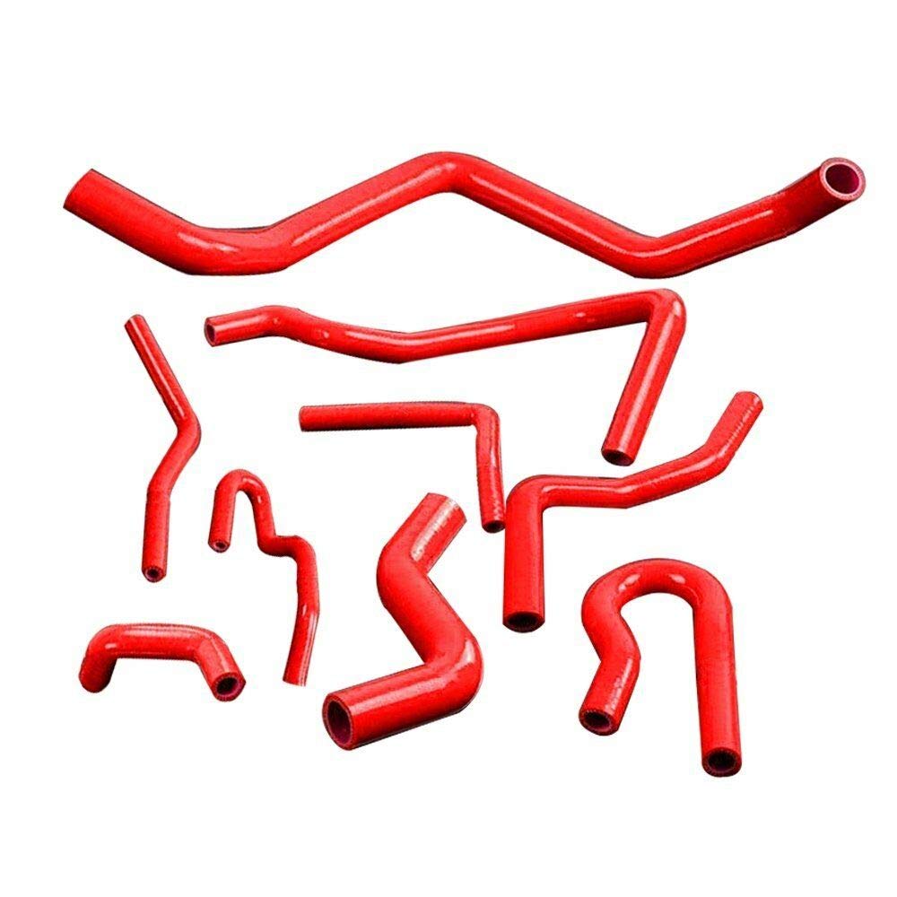 Silicone Radiator Hose Kit Compatible with Honda Civic D15 D16, Compatible with SOHC EG/EK 1992-2000 RED
