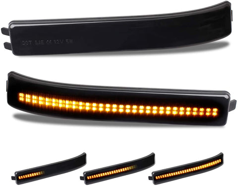 RUXIFEY Sequential LED Side Mirror Reflector Lights Smoked Lens Compatible with Ford F150 2009 to 2014