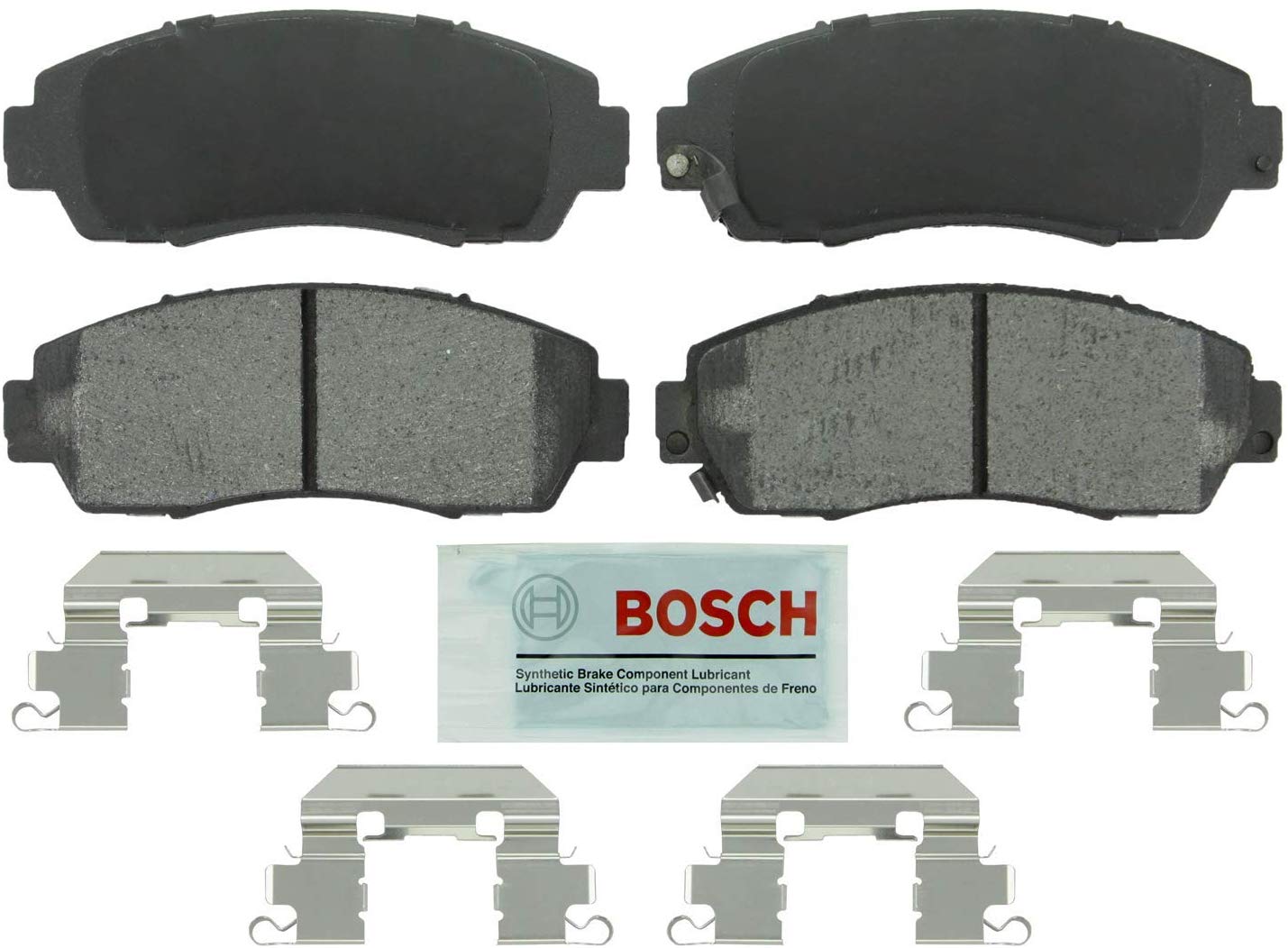 Bosch BE1089H Blue Disc Brake Pad Set with Hardware for Select Acura RDX and Honda Crosstour, CR-V, Odyssey - FRONT