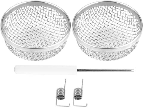 Vent Grille Cover, 2pcs Stainless Steel Vent Bug Furnace Screen Cover for Camper Trailer RV with Spring Fasteners