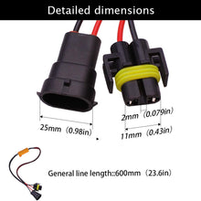 HUIQIAODS H11 H8 H9 880 881 Wire Harness Kit 50W 6Ohm LED Load Resistor Fix Hyper Flashing Blinking Canbus Error Warning Canceller Fit Upgrading LED Headlight Fog DRL Light 2Pcs