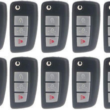 OCPTY 10X Uncut Keyless Entry Remote Control Key Fob Transmitter Replacement fit for 14-18  Nissan Rogue ADP12548301S