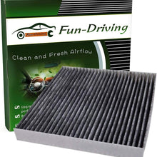 FUN-DRIVING Macrofiber Cabin Air Filter,Microfilter,Long-Fiber,Replacement for 64119237554/64119237555