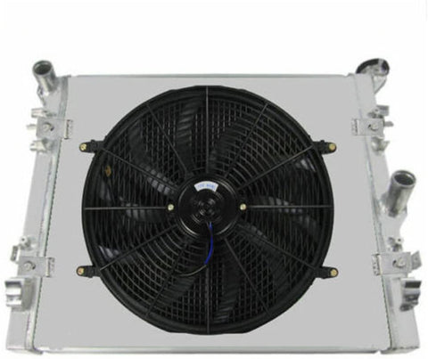 OzCoolingParts 07-15 Jeep Wrangler Radiator Shroud Fan, 3 Row Core Aluminum Radiator + 16