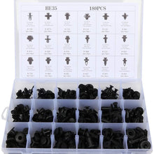 Ineedup Car Retainer Clips Fasteners Cars Body Kits Push Style Bumper Clips fit for GM Ford Toyota Honda Chrysler,180Pcs