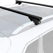 OMAC BOLDBAR Car SUV Black Roof Rack for Bike, Cargo, Luggage - Top Cross Bar Set - 2 Pieces 50" - Adjustable, Features Keyed Locking Mechanism