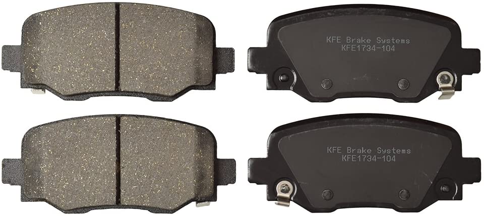KFE KFE1734-104 Ultra Quiet Advanced Premium Ceramic Brake Pad Rear Set Compatible with: 2015-2017 Chrysler 200; 2014-2017 Jeep Cherokee