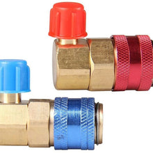 Wilk New R134a System Port QC15 AC Quick Connector Adapter HVAC Coupler Car Auto Air-Conditioning