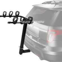 2 Inches Hitch Fold-Up Mount Rear Trailer Bicycle/Bike Rack Carrier Storage (Powdered Coated Black)