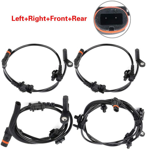 CTCAUTO Left+Right+Front+Rear 4PCS ABS Sensor Wheel Speed Sensor Fits for 2005-2010 Chrysler 300 2008-2010 Dodge Challenger 2005-2008 Dodge Magnum