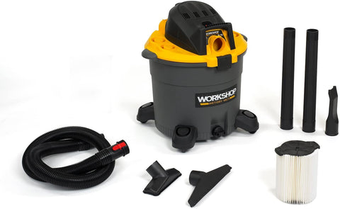 WORKSHOP Wet Dry Vac WS1600VA High Capacity Wet Dry Vacuum Cleaner, 16-Gallon Shop Vacuum Cleaner, 6.5 Peak HP Wet And Dry Vacuum