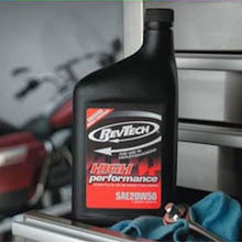 Custom Chrome RevTech Harley Motorcycle Oil Case of 12 Quarts SAE 20W50