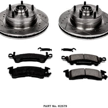 Power Stop K2579 Front Brake Kit with Drilled/Slotted Brake Rotors and Z23 Evolution Ceramic Brake Pads