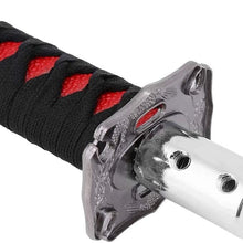 TKSE Universal Japanese Sword Car Gear Shift Lever Knob Shifter with 4 Adapters Black + Red