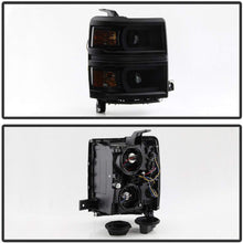 ACANII - For Black Smoke 2014-2015 Chevy Silverado 1500 LED Light Tube Headlights Headlamps Driver + Passenger Side