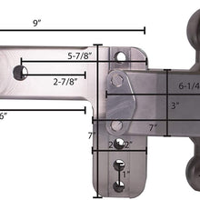 Weigh Safe 180 HITCH LTB4-2.5-KA 4" Drop Hitch, 2.5" Receiver 18,500 LBS GTW - Adjustable Aluminum Trailer Hitch Ball Mount & Stainless Steel Combo Ball, Keyed Alike Key Lock and Hitch Pin