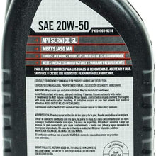 Kawasaki 12PK SAE 20W50 4-Cycle Engine Motor Oil OEM# 99969-6298 Quart Bottle