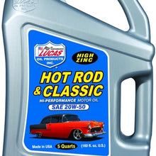 Lucas Oil 10684-3PK 20W-50 Petroleum Oil - 5 Quart Jug, (Case of 3)