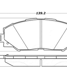 StopTech 308.12100 Street Brake Pads; Front with Shims and Hardware