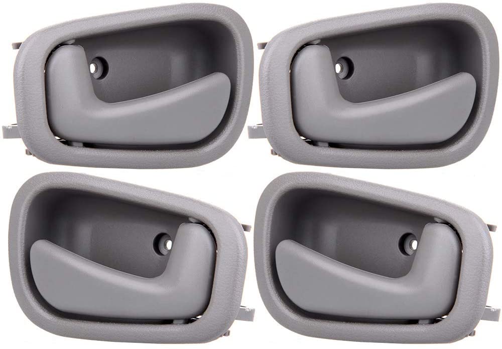 LUJUNTEC Interior Door Handles Driver Passenger Side Replacement for 1998-2002 Toyota Corolla Texture Grey(4pcs)