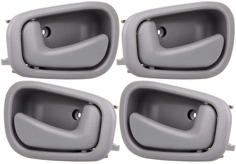 LUJUNTEC Interior Door Handles Driver Passenger Side Replacement for 1998-2002 Toyota Corolla Texture Grey(4pcs)
