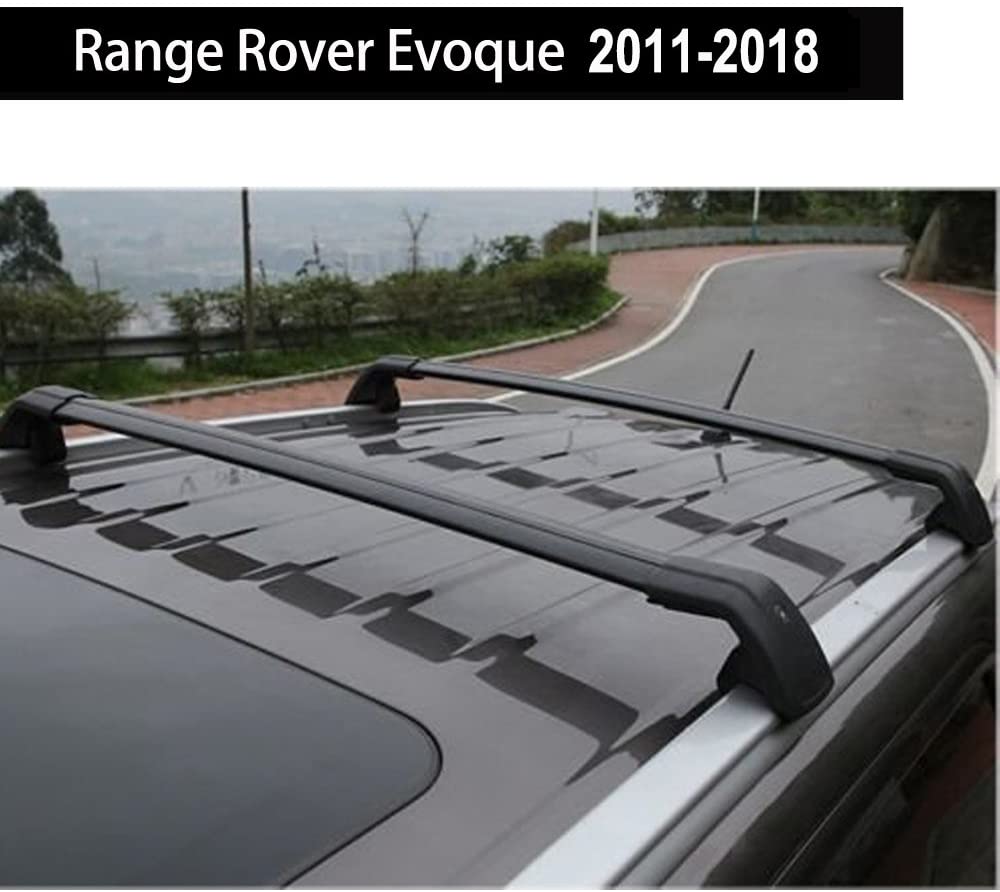 KPGDG Fit for Land Rover Range Rover Evoque 2011-2018 Lockable Roof Rack Crossbars Baggage Luggage Racks - Black