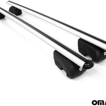 OMAC Automotive Exterior Accessories Roof Rack Crossbars | Aluminum Silver Roof Top Cargo Racks | Luggage Ski Kayak Bike Carriers Set 2 Pcs | Fits Kia NIRO 2017-2021