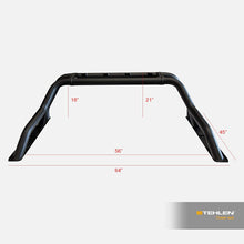 Armordillo 642167818809 For Mid-Size Trucks CR1 Chase Rack Truck Bed Roll Bar with Tire Carrier - Matte Black