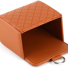 Car Storage Box，Car Universal Storage Pouch Bag Phone Mod Sun Glass Box Holder Pocket Organizer Brown
