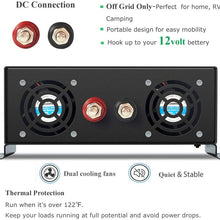 1500W Continuous/ 3000W Peak Pure Sine Wave Inverter DC 12V to AC 120V Car Power Inverter with Dual AC Outlets