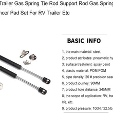 MHSZZAO 2 Pcs RV Trailer Gas Spring Tie Rod Support Rod Gas Spring and Door Panel Silencer Pad Set for RV Trailer Etc