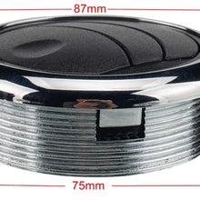 GARNECK Air Conditioner Ceiling Vent Outlet Round A/C Electroplate Corner Vents for RV Bus Electric Car Caravan Diamter 87mm/75mm Tube Size 46mm