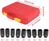 Hub Nut Hex Socket Set,Deep Spindle Axle Nut Impact Socket Set, Drive Deep Impact Socket Set, 29mm 30mm 31mm 32mm 33mm 34mm 35mm 36mm 38mm with 1/2-Inch Drive - 9Pcs Socket Set