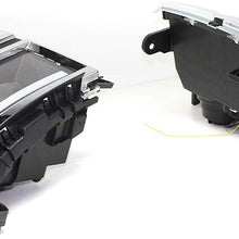Headlight Assembly Compatible with 2014-2015 Chevrolet Silverado 1500 Halogen Clear Lens Black Interior With bulb(s) Pair Driver and Passenger Side