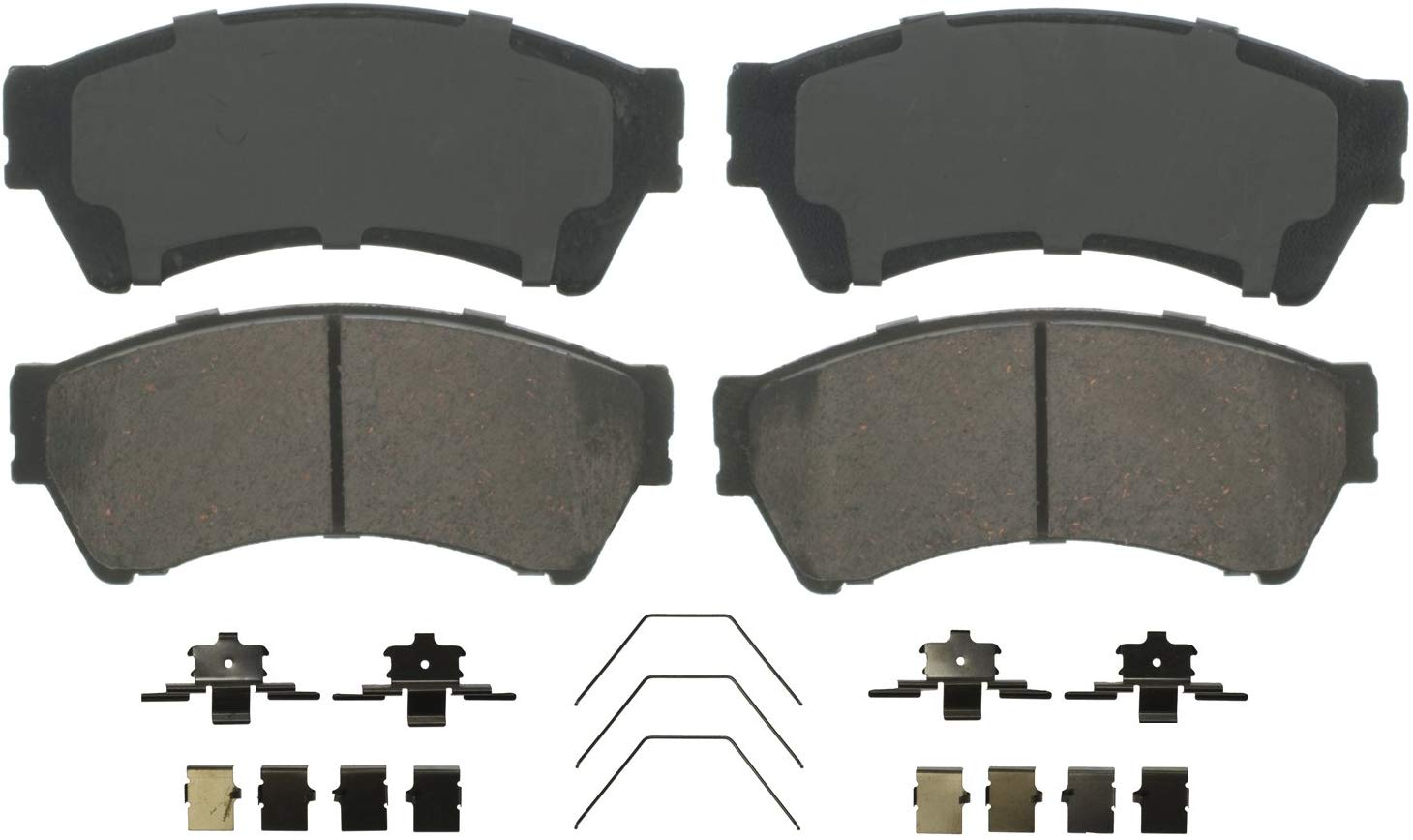 Wagner QuickStop ZD1164 Ceramic Disc Pad Set Includes Pad Installation Hardware, Front