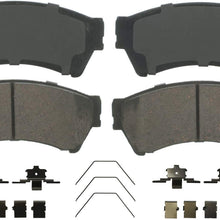 Wagner QuickStop ZD1164 Ceramic Disc Pad Set Includes Pad Installation Hardware, Front
