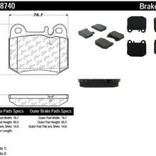 Centric Parts 102.08740 102 Series Semi Metallic Standard Brake Pad