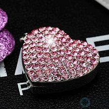 Bestbling Crystal Bling Sparking Car Fragrance Heart Car Diffusser Air Freshener with Vent Clip(Pink)