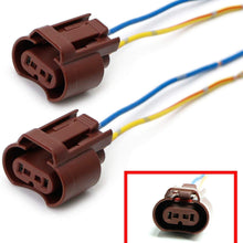iJDMTOY (2) OEM 9006 HB4 Female Adapters Wiring Harness Sockets w/ 4-Inch Wire Pigtails For Headlights or Fog Lights Use